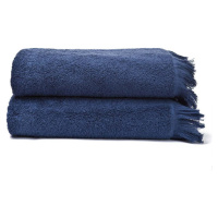 Sada 2 námořnicky modrých osušek ze 100% bavlny Bonami Selection, 70 x 140 cm