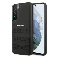 AMG AMHCS22MGSEBK hard silikonové pouzdro Samsung Galaxy S22 PLUS 5G black Leather Debossed Line