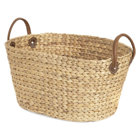 Ručně pletený koš na prádlo z vodního hyacintu Compactor Belize L, 65 x 45 x 37 cm