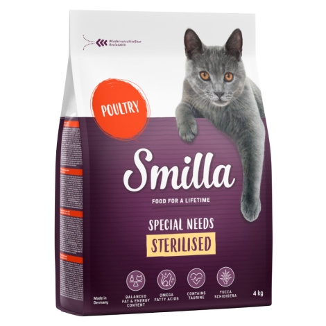 Smilla granule, 4 kg - 15 % sleva - Adult Sterilised drůbeží