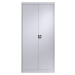 mauser Ocelová skříň s otočnými dveřmi, 4 police, h 420 mm, bílá hliníková, od 2 ks