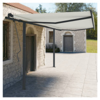 vidaXL Sada sloupků pro markýzu antracitová 450 x 245 cm železo