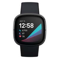 Chytré hodinky Fitbit Sense FB512BKBK / NFC / Wi-Fi / černá Varianta: ivi1