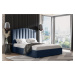 Eka Čalouněná postel MARGOT - Kronos 160x200 cm Barva látky: Modrá (08), Úložný prostor: S kovov