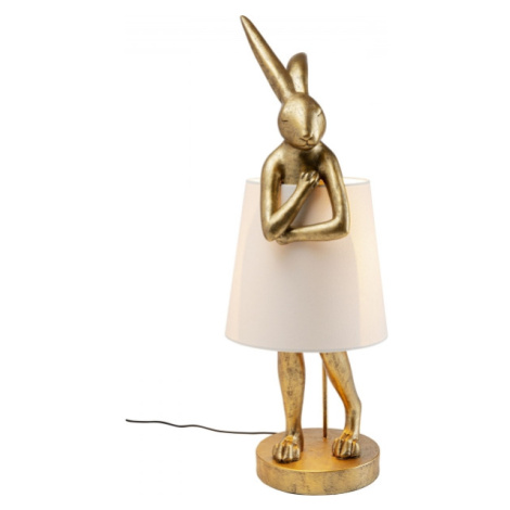 KARE Design Stolní lampa Animal Rabbit - zlatá, 88cm