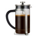 Konvička french press se stlačovacím sítkem 800 ml, stříbrná