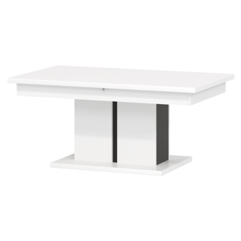 Konferenční stolek SIGOURNEY, bílá/černá A Je To