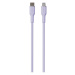 PURO Soft Lightning/USB-C kabel, 1,5 m fialový