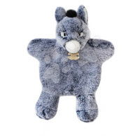 Plyšový oslík na loutkové divadlo Donkey Puppet Sweety Mousse Histoire d’ Ours šedý 25 cm od 0 m