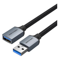 Vention Cotton Braided USB 3.0 Type A Male to Female Extension Cable 1M Gray Aluminum Alloy Type