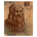 Obrazová reprodukce Portrait of Leonardo da Vinci with his `Vitruvian Man', (35 x 40 cm)