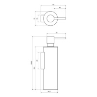 OMNIRES MODERN PROJECT nástěnný dávkovač tekutého mýdla zlatá kartáčovaná /GLB/ MP60721GLB