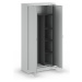 mauser Ocelová skříň s výkyvnými dveřmi, věšák, 3 krátké police, hloubka 420 mm, světle šedá
