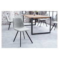 Estila Designová židle Amsterdam Retro šedá