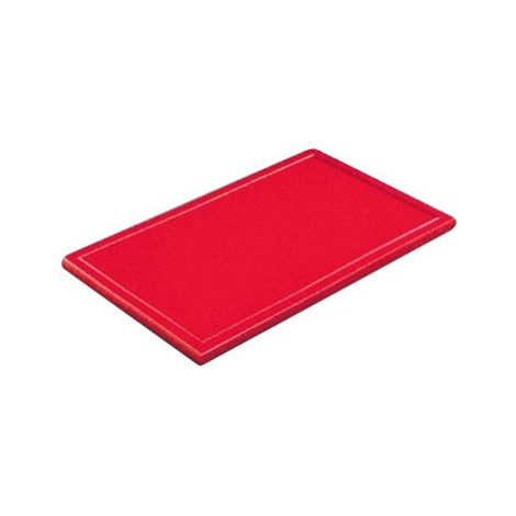 Gastro Prkénko krájecí plastové 32,5x26,5x2 cm GN 1/2, s drážkou, červené