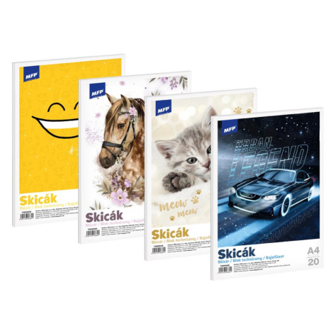 MFP MFP, 7500659, skicák pro děti, 170 g/m2, A4, 20 listů, mix motivů MFP paper