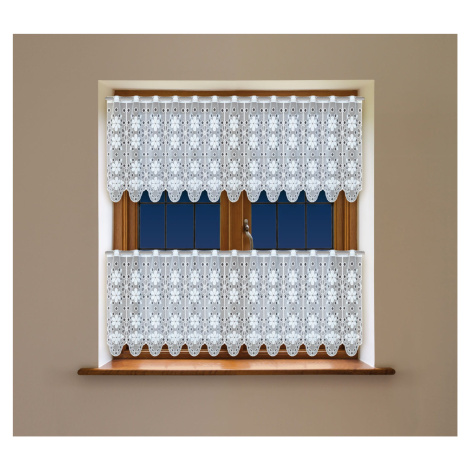 Dekorační vitrážová žakárová záclona PITTER 60 bílá 300x60 cm (cena za vrchní díl) MyBestHome MyBestHome PRO