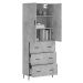 vidaXL Skříň highboard betonově šedá 69,5x34x180 cm kompozitní dřevo