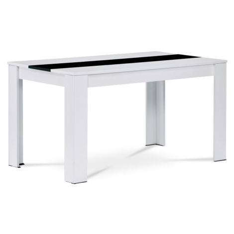 Jídelní stůl GETLIF 138x80 cm, bílý/černý Autronic