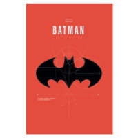 Umělecký tisk Batman - Emblem, 26.7 × 40 cm