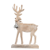 4Home Dekorace z mangového dřeva Nordic Reindeer, 33 cm