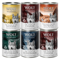 6 x 400 g míchaná balení - Wolf of Wilderness - 6 x 400 g; The Taste Of (5 druhů)