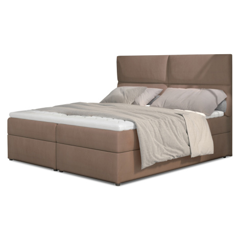 Boxspring PILANSI 09 140x200, světle hnědá látka ELTAP