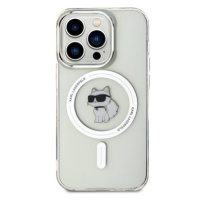 Karl Lagerfeld IML Choupette MagSafe Zadní Kryt pro iPhone 15 Pro Transparent