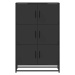 vidaXL Skříň highboard černá 68x35x106,5 cm kompozit a kov