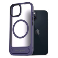 AlzaGuard Matte Case with Stand Compatible with MagSafe for iPhone 14 fialový