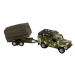 Kids Globe Auto Land Rover Defender Military 14,5cm kov zpětný chod