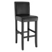 tectake 400551 barová židle dřevěná - černá - černá