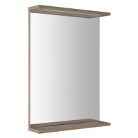 Aqualine KORIN STRIP zrcadlo s LED osvětlením 50x70x12cm, dub platin