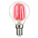 LIGHTME LED žárovka E14 4W Filament, červená