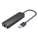 Vention 4-in1 USB 3.0 to 3x USB 3.0 / Gigabit Ethernet Adapter 0.15M Black