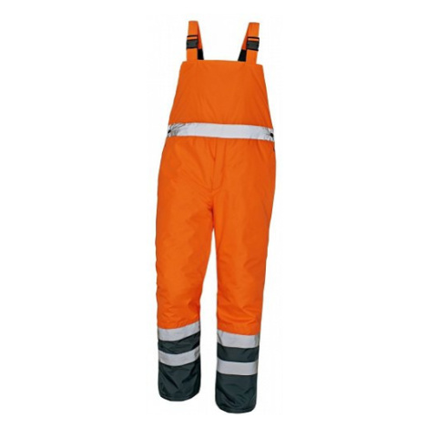 Zateplené voděodolné reflexní kalhoty PADSTOW, oranžové Červa