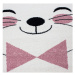 ELIS DESIGN Dětský koberec - Bílá kočička s černým ouškem rozměr: 80x150