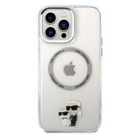 Karl Lagerfeld IML Karl and Choupette NFT MagSafe Zadní Kryt pro iPhone 13 Pro Max Transparent