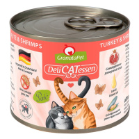 GranataPet pro kočky – Delicatessen konzerva, krůta a krevetami 6× 200 g