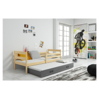 BMS Dětská postel s přistýlkou Eryk 2 | borovice Barva: Borovice / šedá, Rozměr: 200 x 90 cm