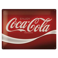 Plechová cedule Coca-Cola - Logo - Red Lights, (40 x 30 cm)