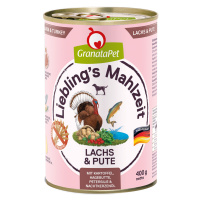 Výhodné balení GranataPet Liebling's Mahlzeit 24 x 400 g - losos a krůta