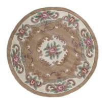 Ručně všívaný kusový koberec Lotus premium Fawn kruh 120 × 120 o cm