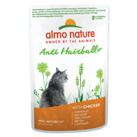 Almo Nature Holistic Anti Hairball, 24 x 70 g - 20 + 4 zdarma - s kuřetem