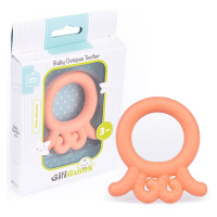 Dětské silikonové kousátko Baby Octopus Teether, 3m+, meruňkova, 1 ks