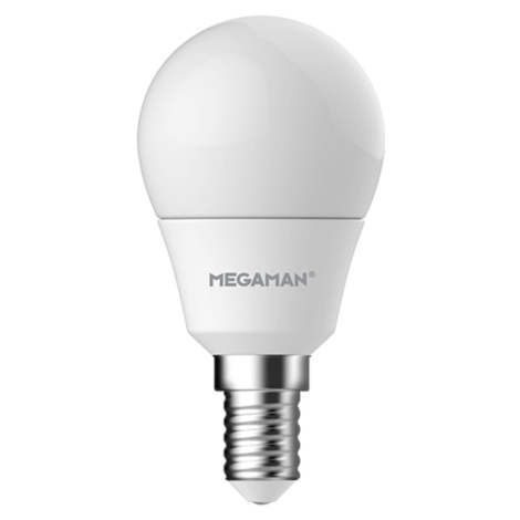 MEGAMAN LED lustre P45 4.9W/40W E14 6500K 470lm NonDim 15Y opál