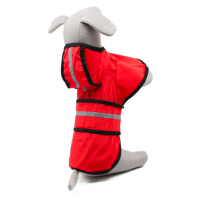 Vsepropejska Zidan pláštěnka pro psa Barva: Červená, Délka zad (cm): 26, Obvod hrudníku: 32 - 34
