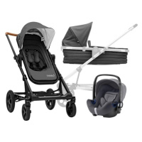 BRITAX SET Kočárek Seed Papilio Black, Cognac / Dark Grey