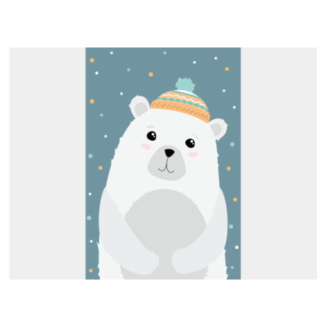ELIS DESIGN lední medvídek na plakátě rozměr: 50 x 70 cm Pastelowe Love