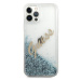 Guess GUHCP12LGLVSBL hybrid silikonové pouzdro iPhone 12 Pro MAX 6.7" blue glitter Vintage Scrip